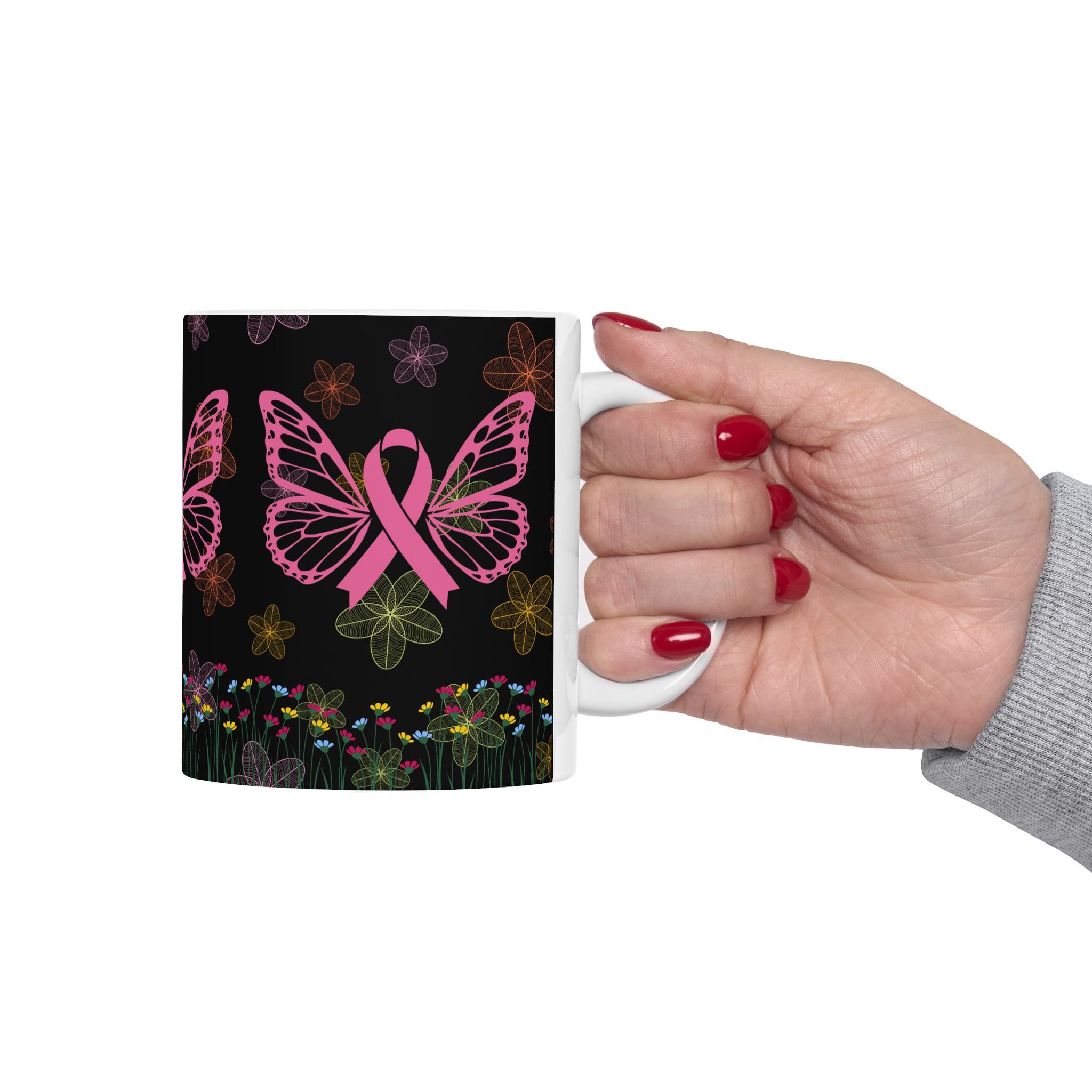 Breast Cancer Awareness Butterfly Mug - 11oz & 15oz 5 17745110249980810296 2048
