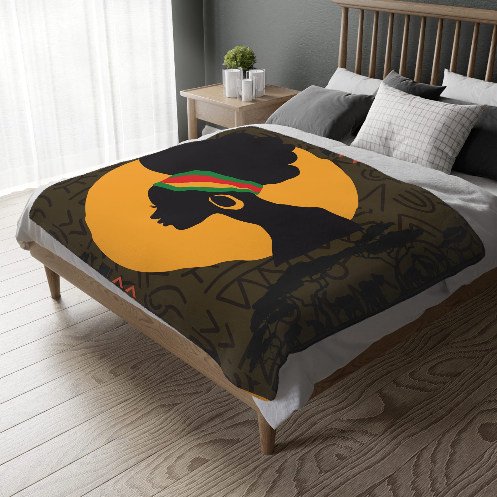 African Woman Vibes Velveteen Microfiber Blanket - Two-Sided Print | Cozy Home Décor with Positive Messages 9 11527894075598918114_2048 jpeg