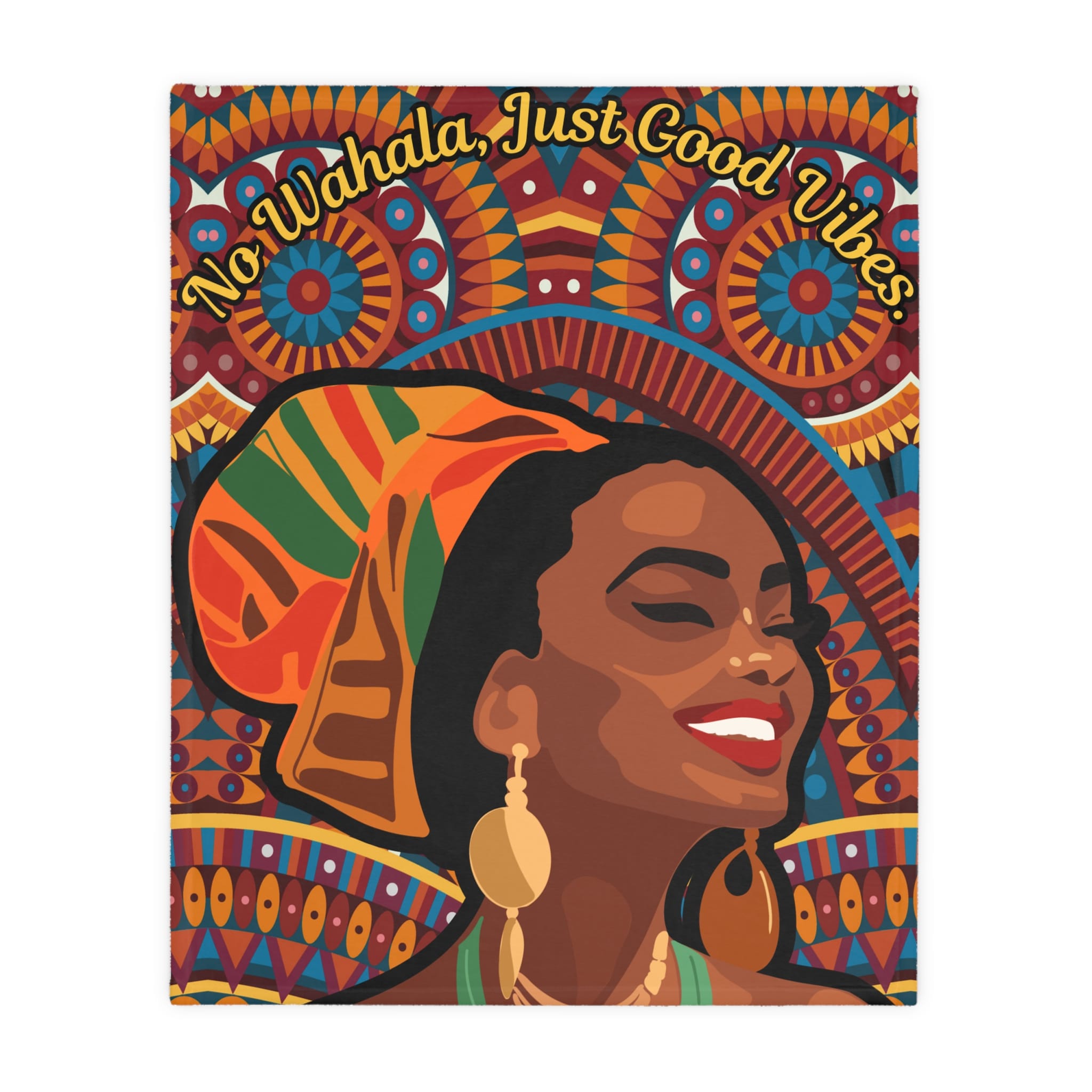 African Woman Vibes Velveteen Microfiber Blanket - Two-Sided Print | Cozy Home Décor with Positive Messages 7 13605524410776363000_2048 jpeg