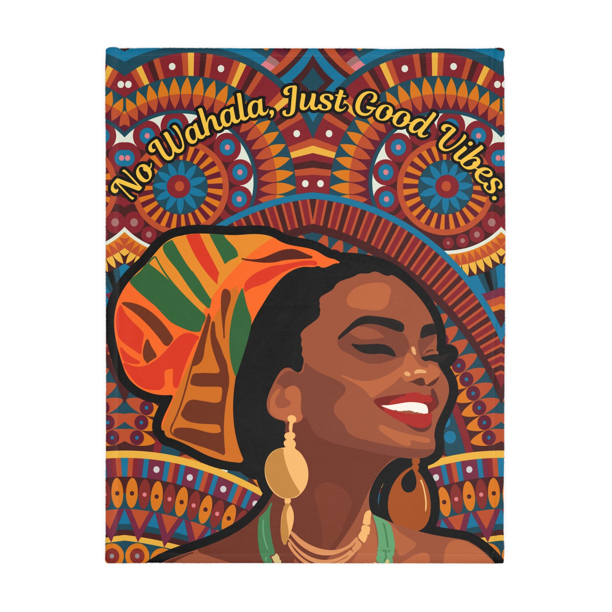 African Woman Vibes Velveteen Microfiber Blanket - Two-Sided Print | Cozy Home Décor with Positive Messages 3 15391633225582529995_2048 jpeg