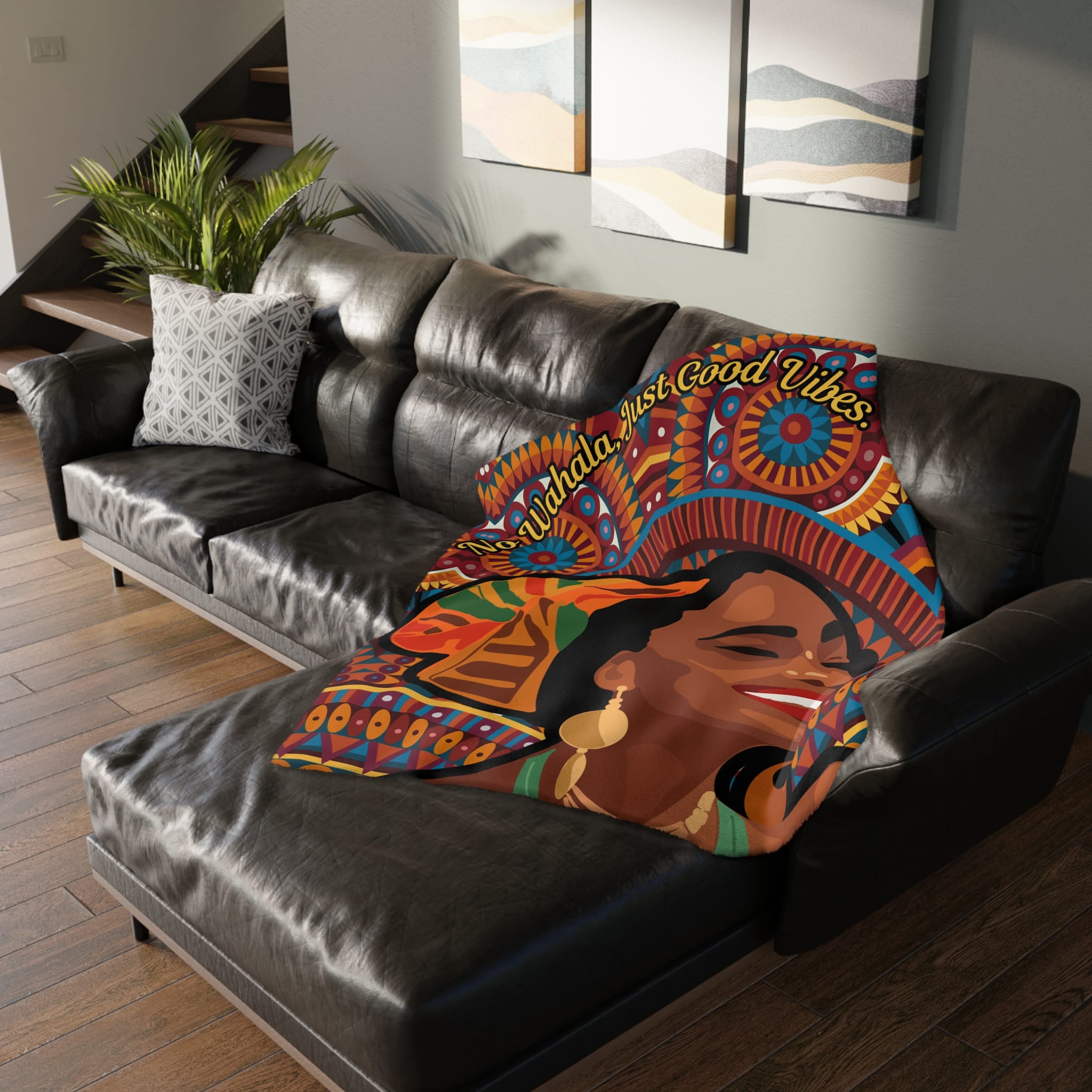 African Woman Vibes Velveteen Microfiber Blanket - Two-Sided Print | Cozy Home Décor with Positive Messages 10 15598550701500330308_2048 jpeg