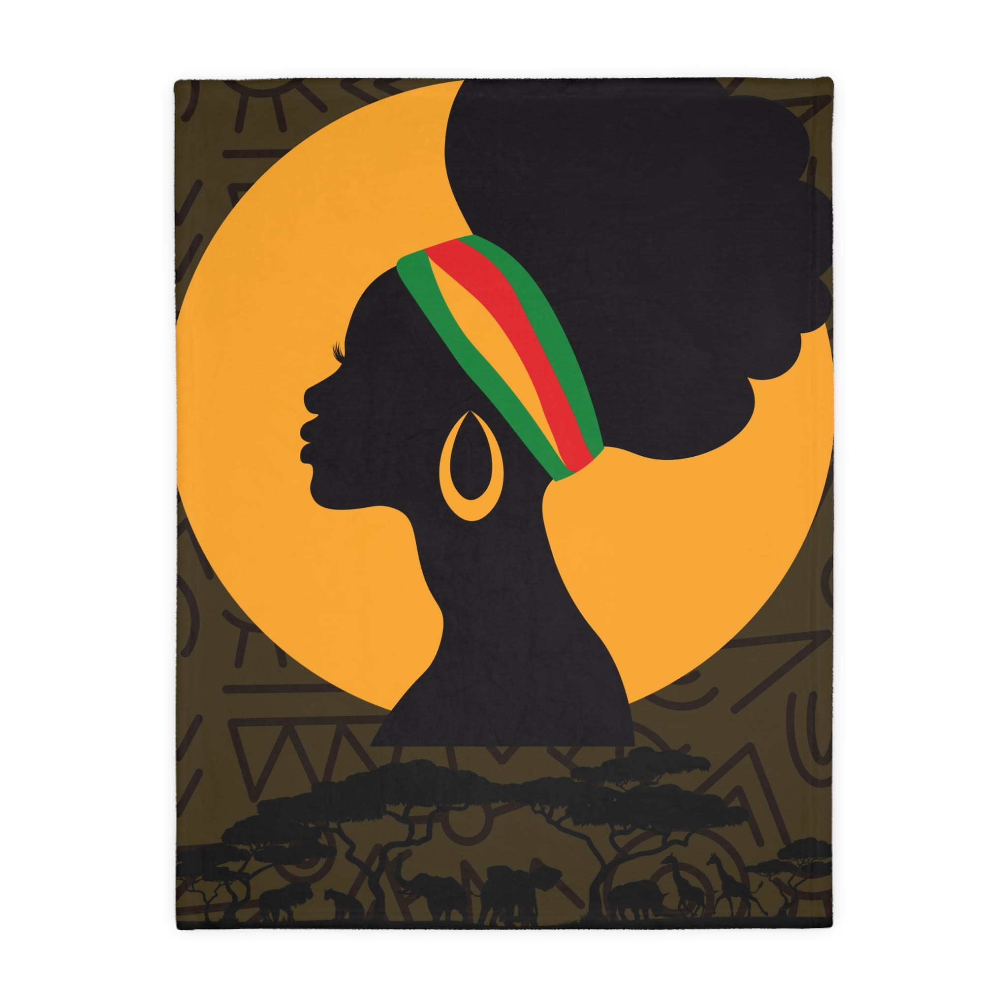 African Woman Vibes Velveteen Microfiber Blanket - Two-Sided Print | Cozy Home Décor with Positive Messages 2 8221612034930038429_2048 jpeg