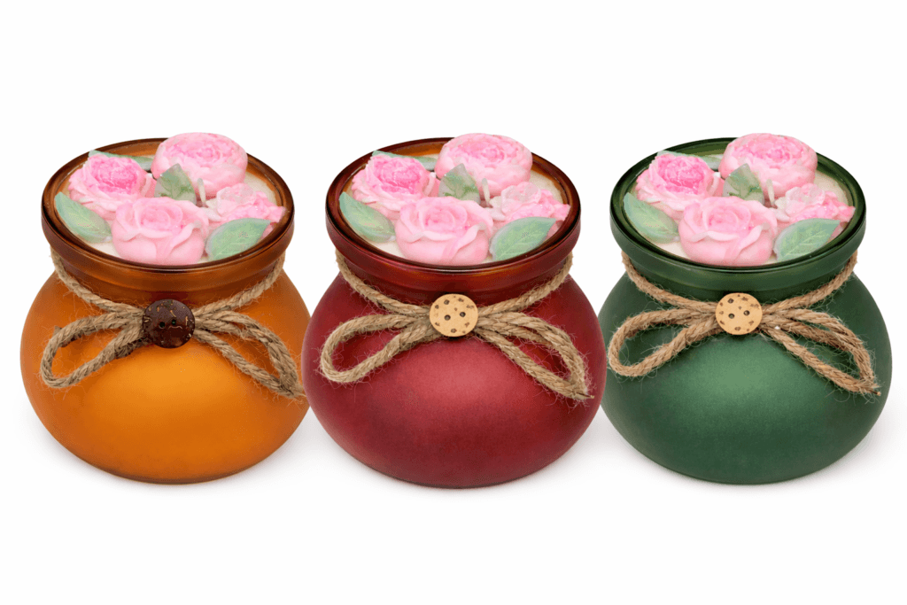 Decorative Rose Wax Candle