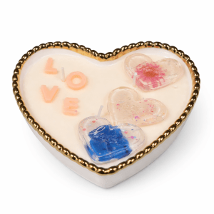 Heart-Shaped LOVE Soy Candle