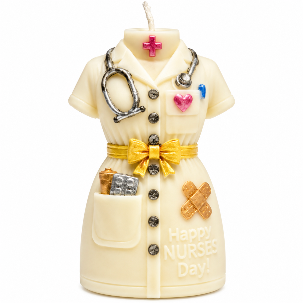 Porcelain White Nurse Candle